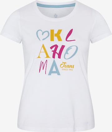 Oklahoma Jeans Shirt in White: front