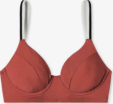 SCHIESSER Bügel-Bikini-Top 'Aqua Californian Dream' in Rot: predná strana