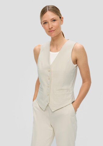 s.Oliver Gilet in Beige: voorkant