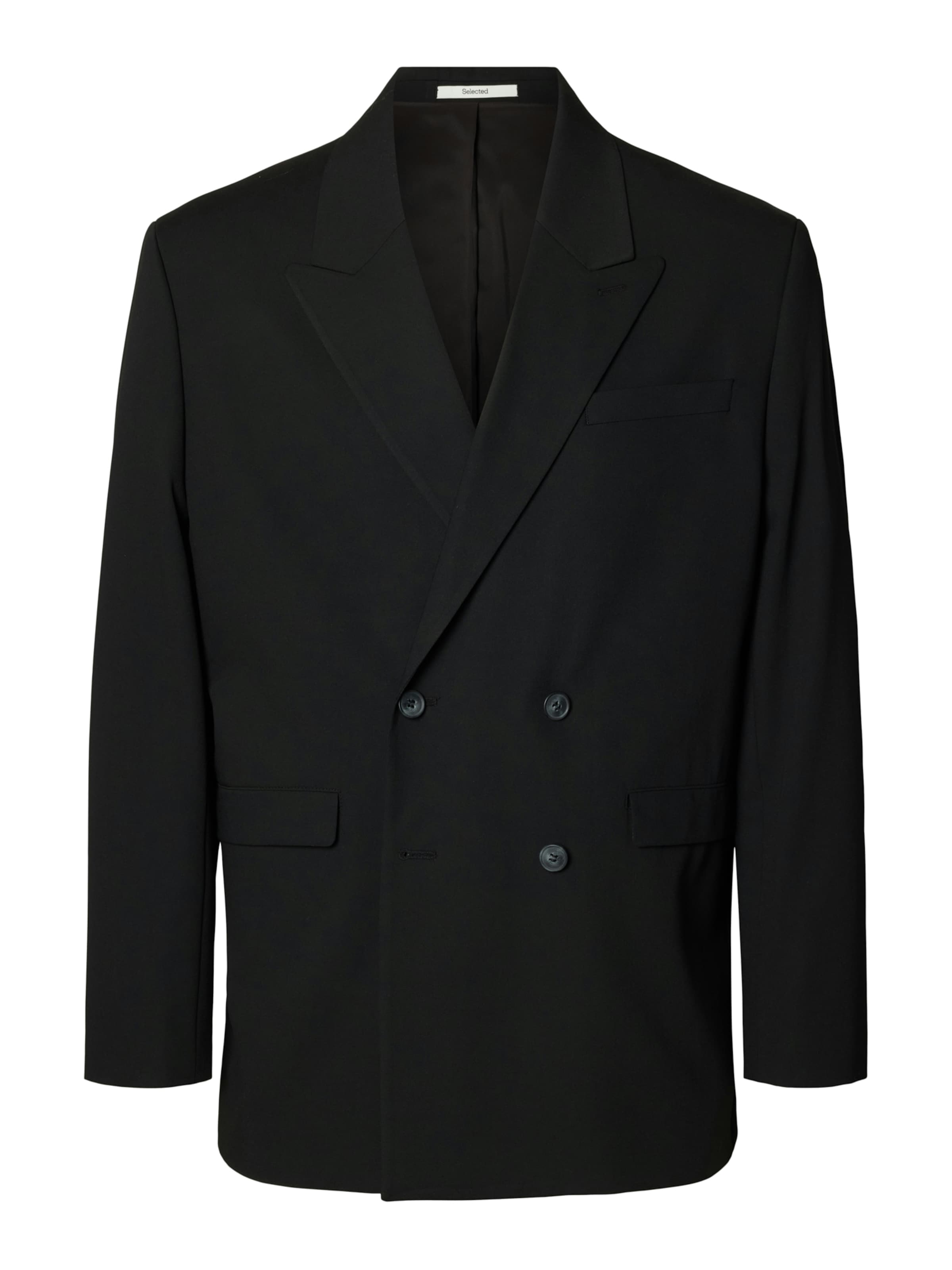 SELECTED - Ajuste regular Chaqueta saco 'SLMRELAXED-LIAM' en negro: frente