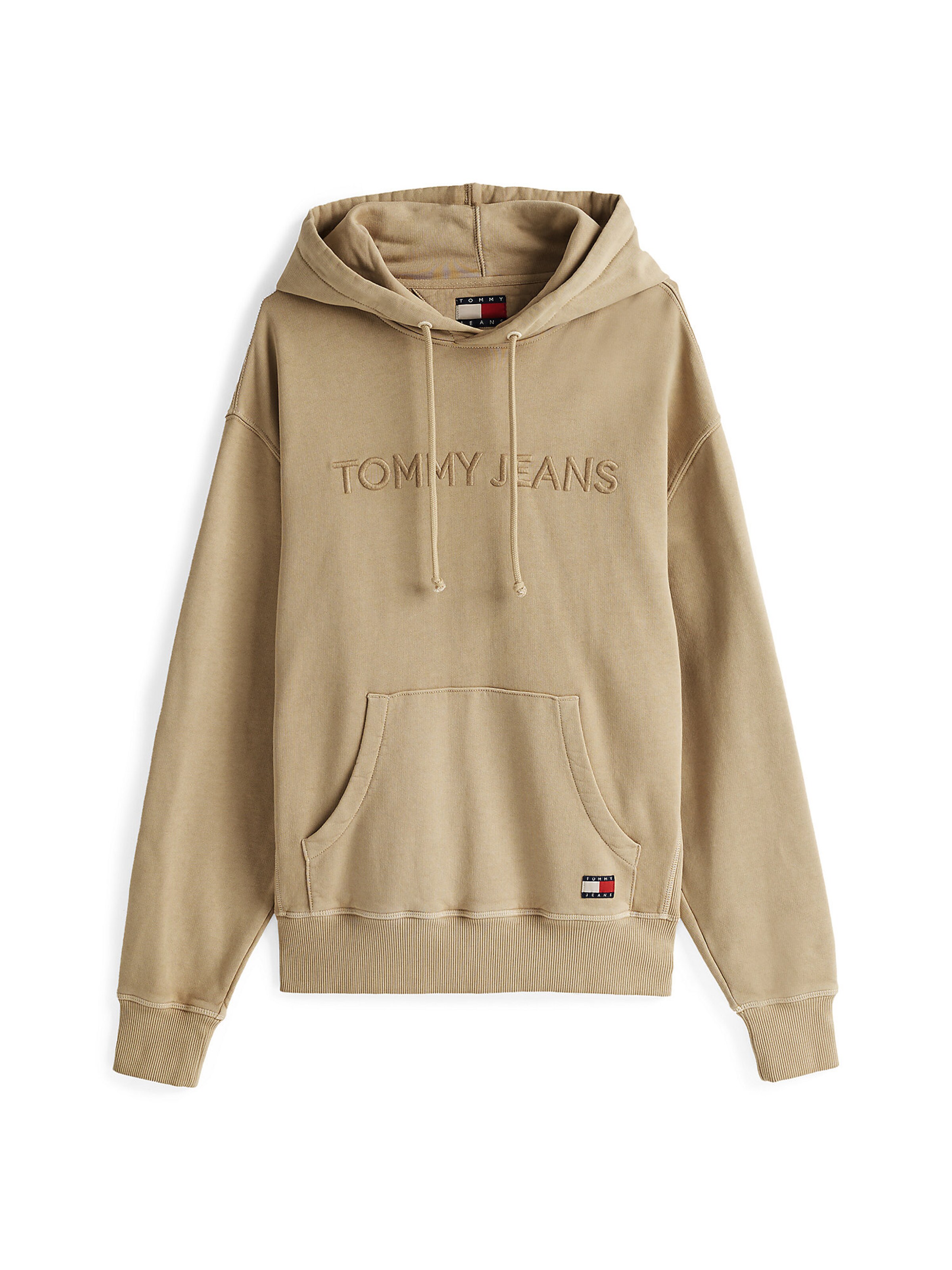 Veste de survêtement 'Tonal Embroidery' Tommy Jeans en marron : devant