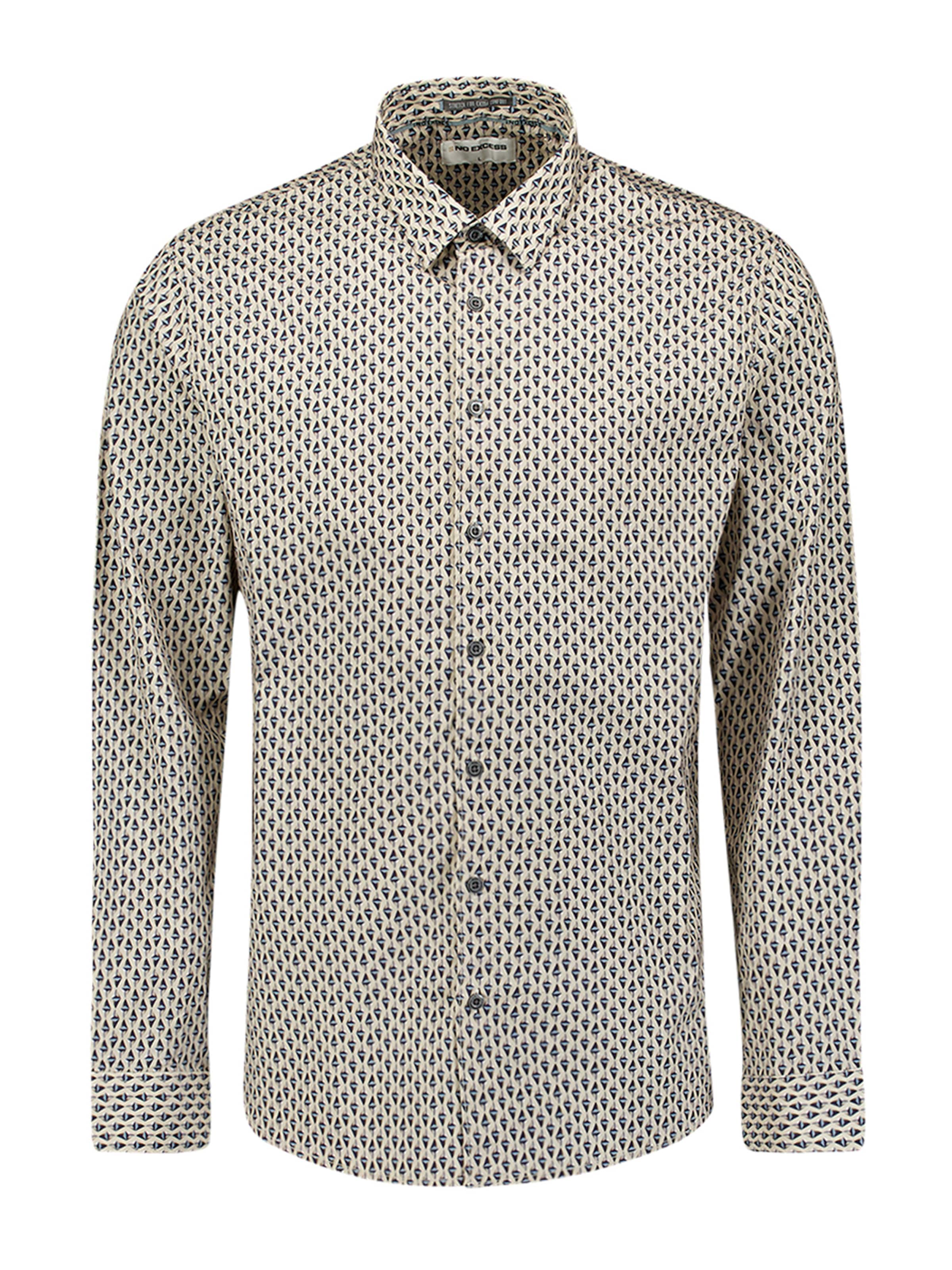 No Excess Regular fit Overhemd in Wit: voorkant