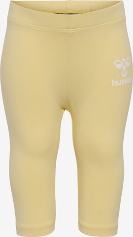 Hummel Skinny Leggings in Geel: voorkant