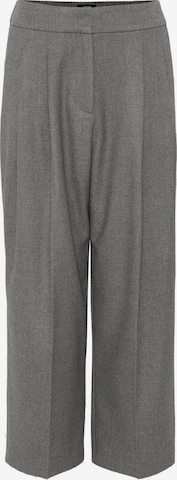 OPUS Wide leg Pleated Pants 'Mozy' in Grey: front