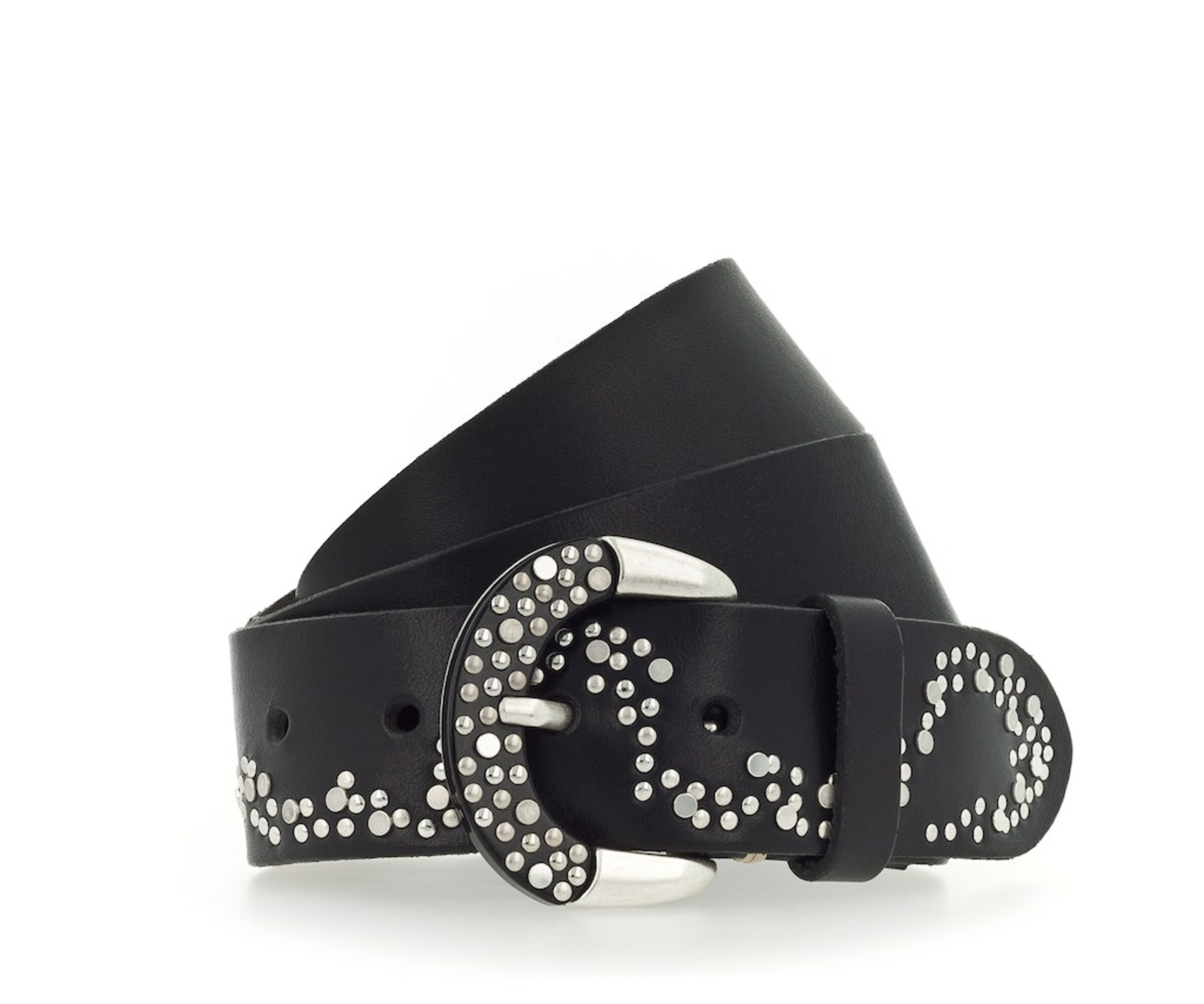 B.BELT Riem in de kleur Zwart / Zilver, Productweergave