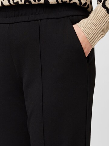 ONLY Curve Široke hlačnice Hlače z naborki 'POPTRASH-SUKI' | črna barva
