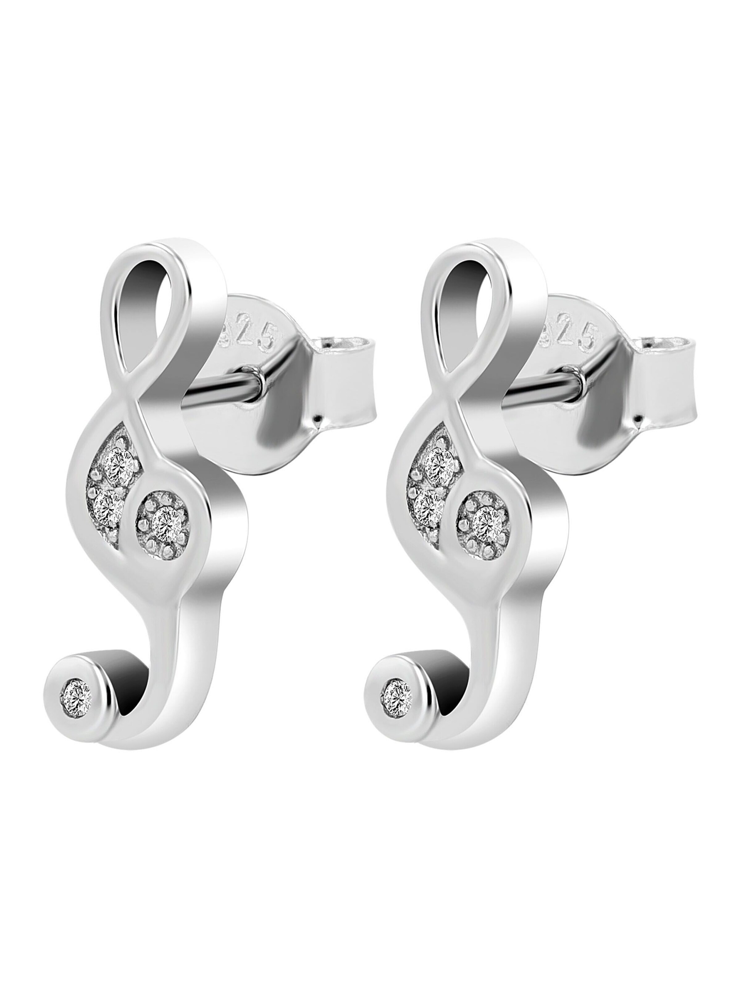 Akzent Earrings '"Shiri" aus 925 Sterlingsilber, rhodiniert, langlebig' in Silver