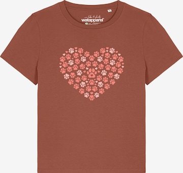 Watapparel Shirt 'Pfotenliebe 02' in Rood: voorkant