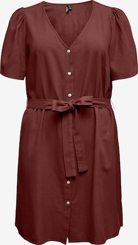 Robe 'VMMymilo' Vero Moda Curve en marron : devant