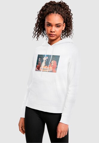 ABSOLUTE CULT Sweatshirt 'Lady And The Tramp - Spaghetti Photo' in White: front