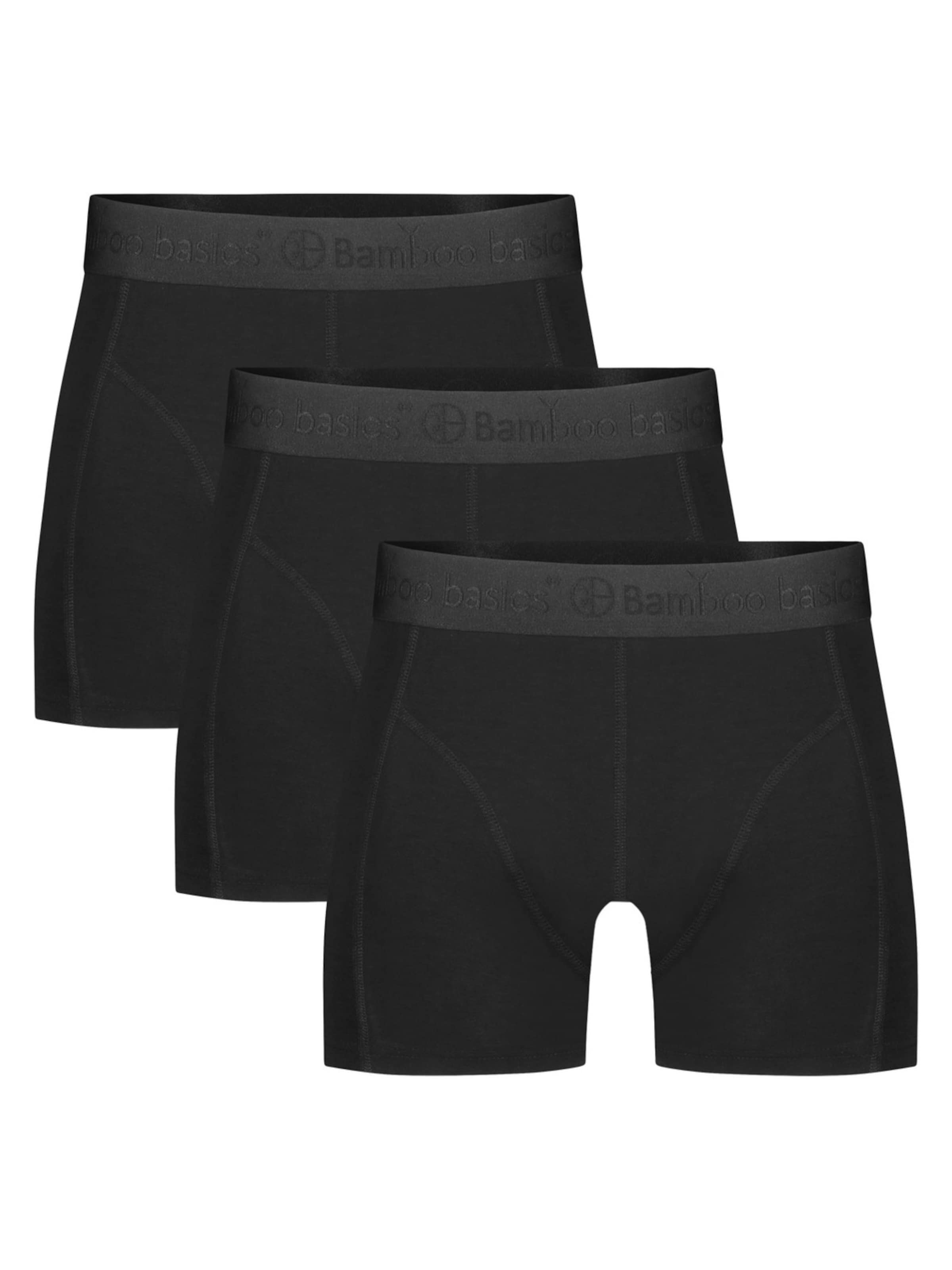 Bamboo basics Boxer shorts 'Rico' in Black: front