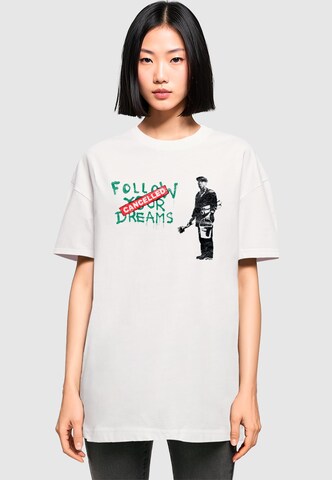 Merchcode Shirt 'Brandalised - Follow Your Dreams' in White: front