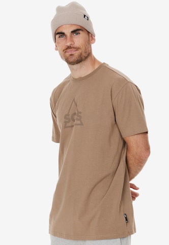 SOS Shirt in Bruin: voorkant