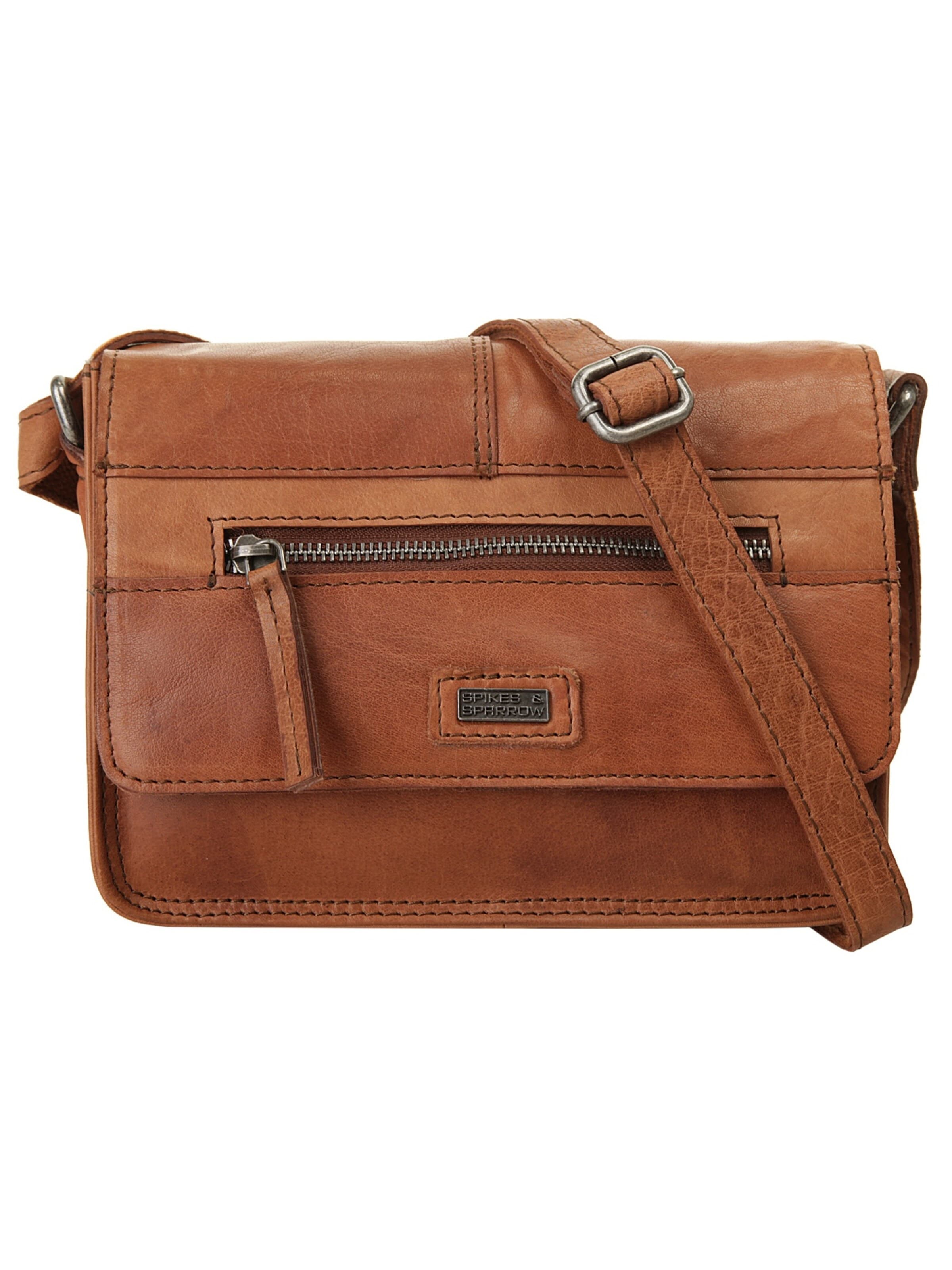 Spikes & Sparrow - Bolso de hombro en marrón: frente