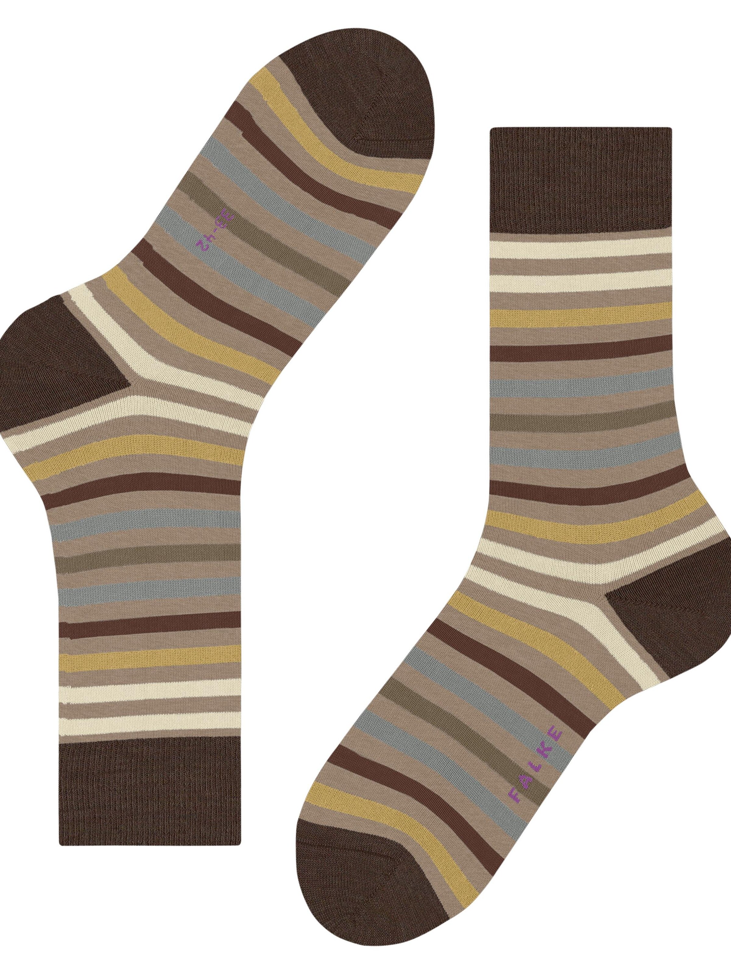 FALKE Socks 'Tinted Stripe' in Beige
