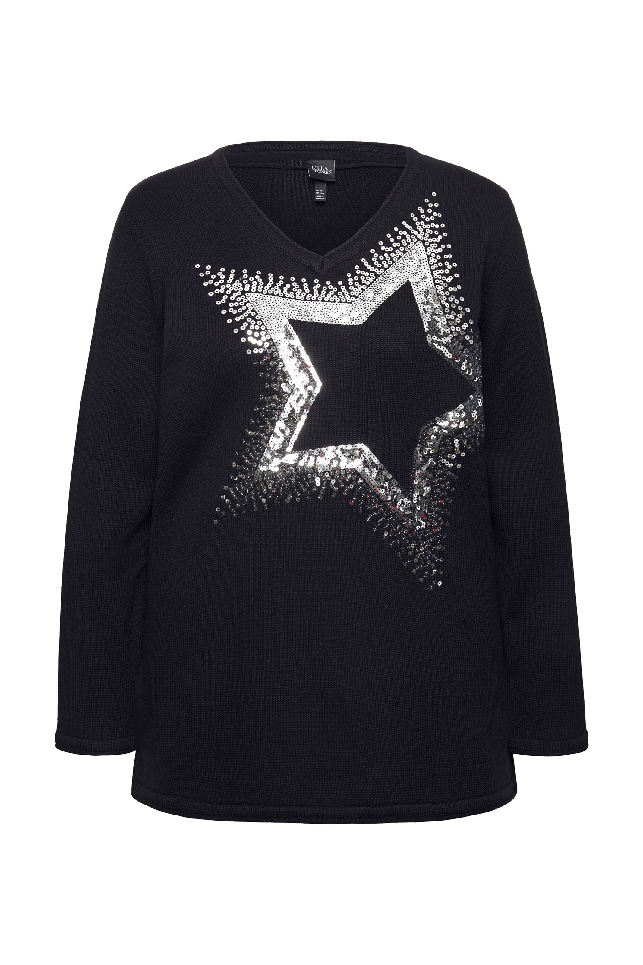 Ulla Popken Pullover in Schwarz: Vorderseite