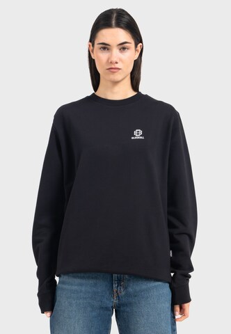 Oldskull Sweatshirt 'Asian Lotus Surf Logo Graphic' in Black: front