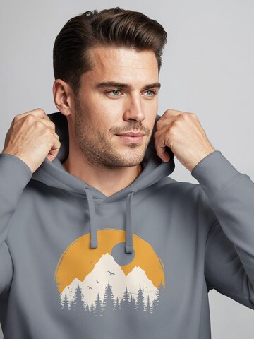 Neverless Sweatshirt 'Mountain Sun' in Grey