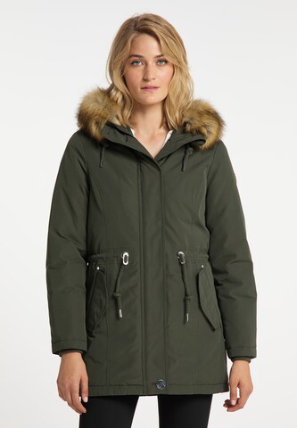 Parka invernale di Usha in verde: frontale