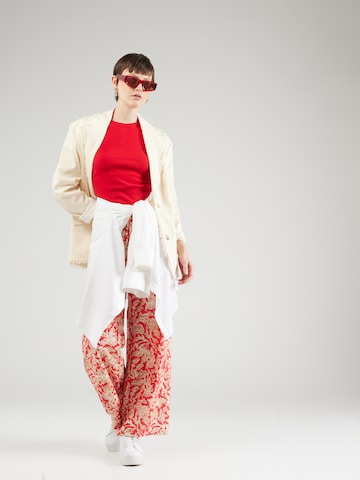 JDY Wide leg Pants 'CAMILLE' in Red