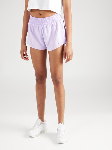 NIKE Normalny krój Spodnie sportowe 'One' w kolorze fioletowy: przód