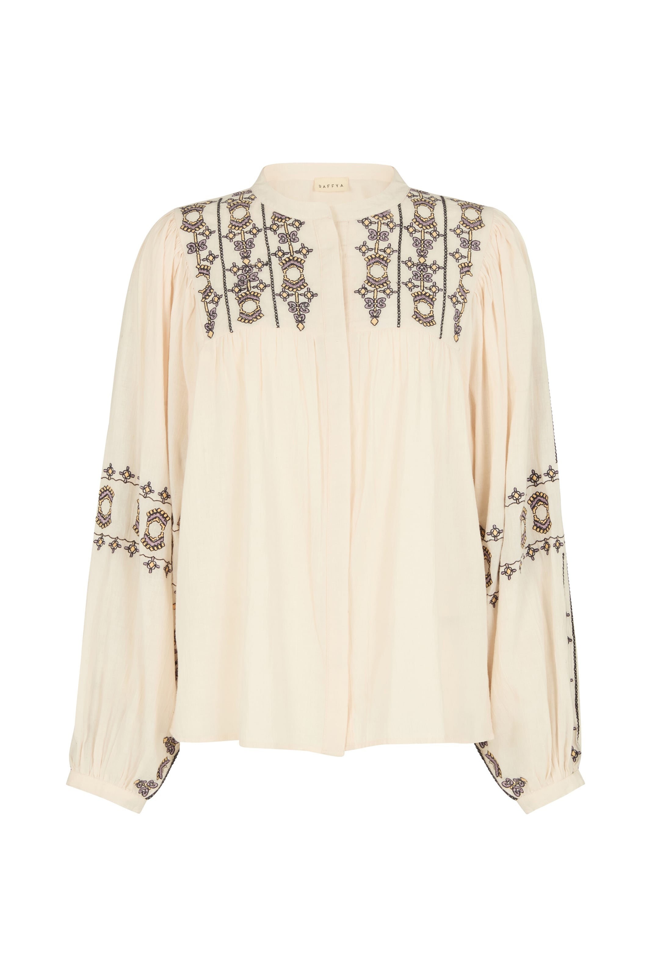 RAFFYA Blouse 'Demi' in Beige: front