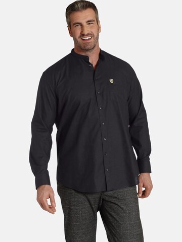 Charles Colby Comfort Fit Hemd ' Duke Tancred ' in Schwarz: Vorderseite