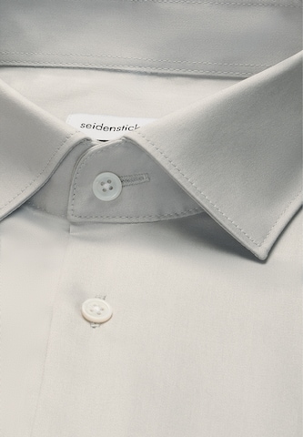SEIDENSTICKER Slim Fit Businesshemd 'Schwarze Rose' in Grau