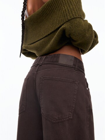 Pull&Bear Wide leg Jeans in Bruin