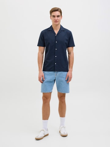 Coupe regular Chemise 'JREBMOSS SUNNY RESORT' JJ Rebel en bleu