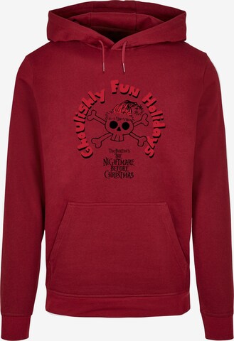 ABSOLUTE CULT Sweatshirt 'The Nightmare Before Christmas - Ghoulishly Fun Holidays' in Rood: voorkant