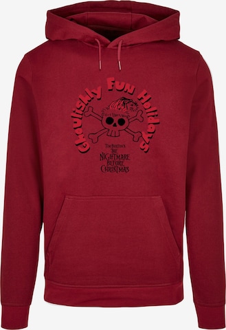 ABSOLUTE CULT Sweatshirt 'The Nightmare Before Christmas - Ghoulishly Fun Holidays' in Rood: voorkant