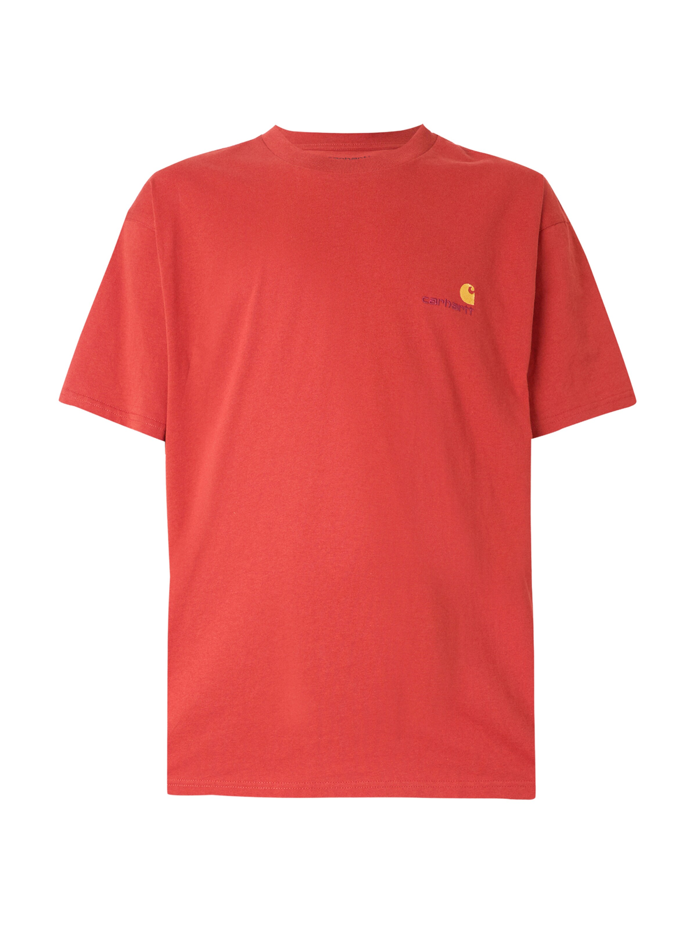 Carhartt WIP - Camisa 'American Script' em vermelho: frente
