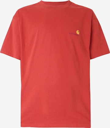 Carhartt WIP - Camisa 'American Script' em vermelho: frente