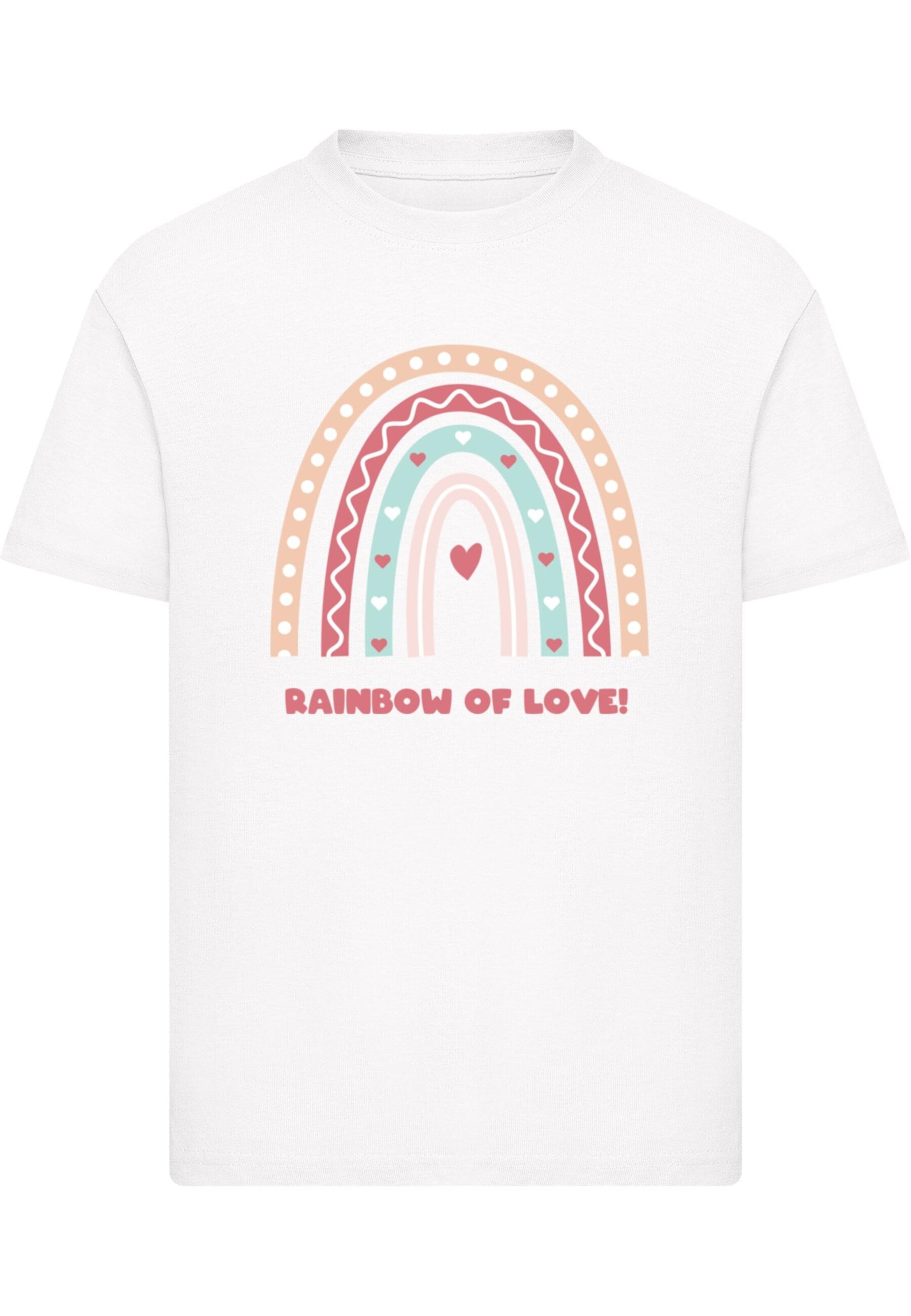 Maglietta 'Rainbow Of Love' di Merchcode in bianco: frontale