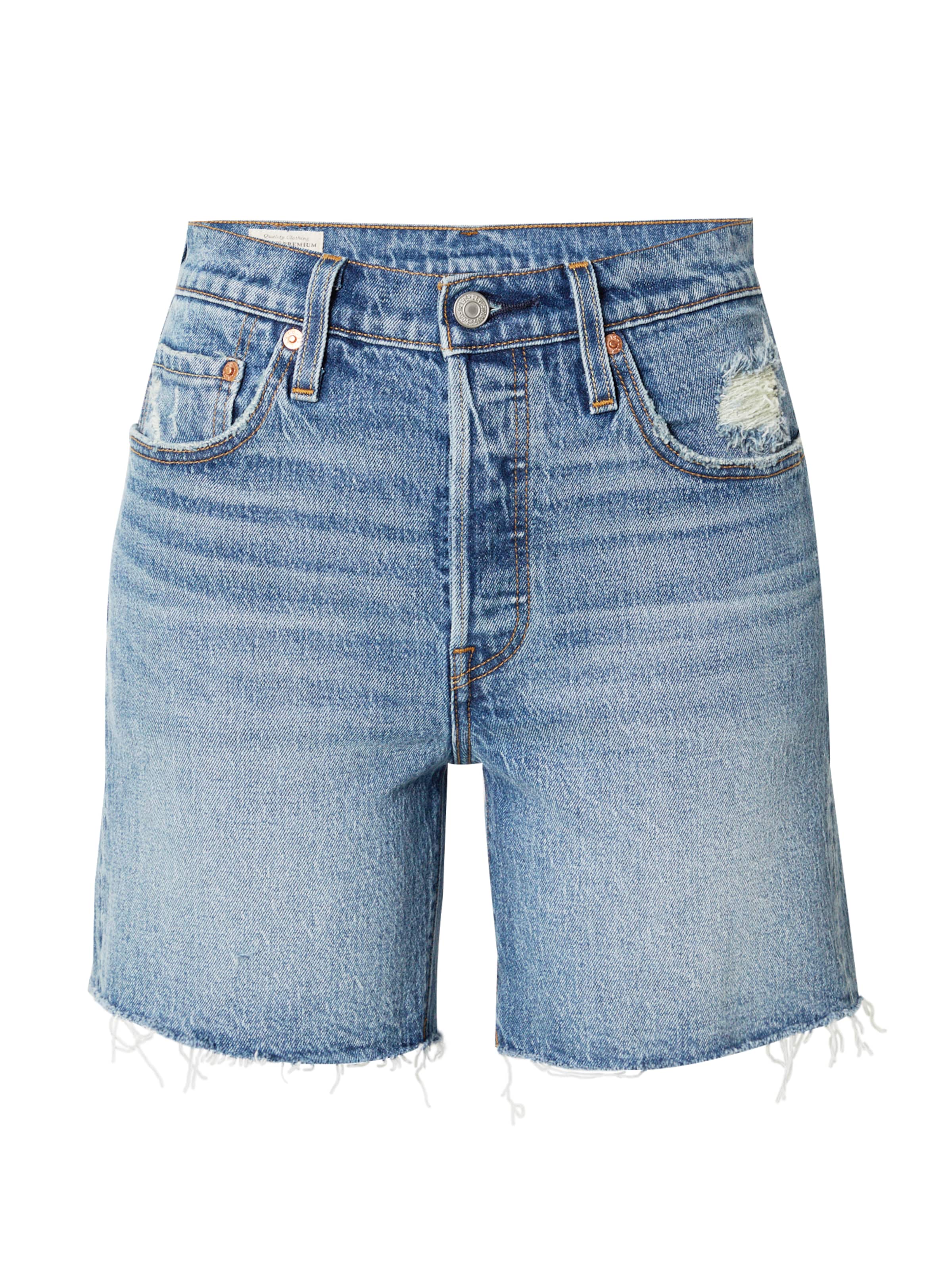 LEVI'S ® Farkut '501® Mid Thigh Short' värissä sininen: etupuoli