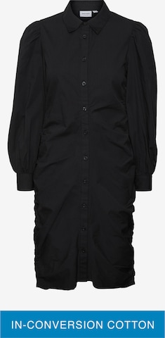 Robe-chemise Aware en noir : devant