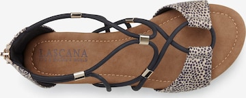 LASCANA Sandalen met riem in Zwart