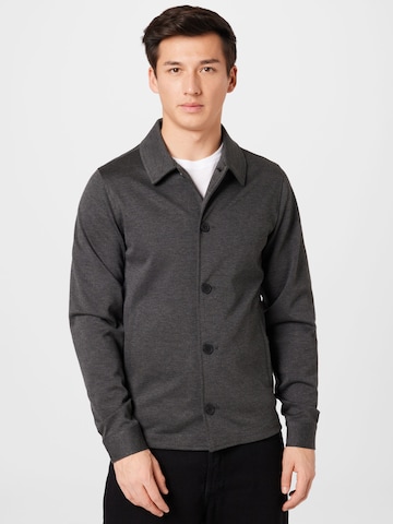 JACK & JONES Zip-Up Hoodie in Grey: front