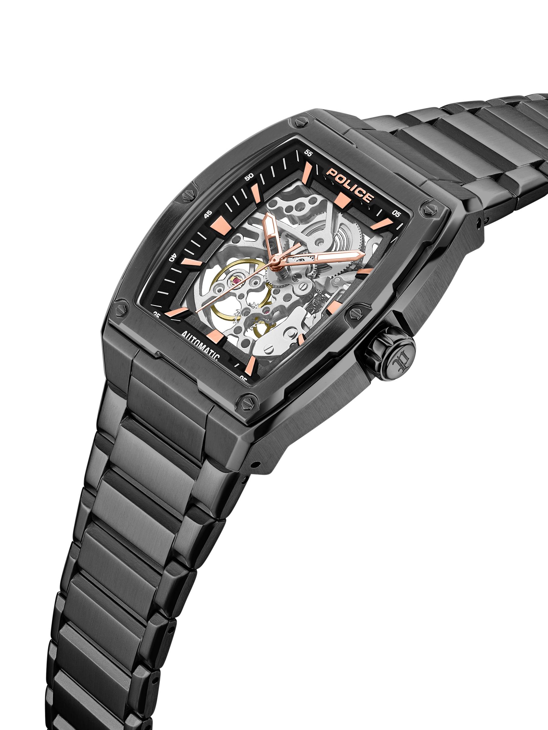 POLICE Analog Watch 'Skeletor' in Black