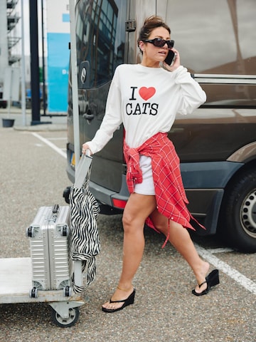 Marvé Amsterdam Shirt 'I Love Cats' in Wit