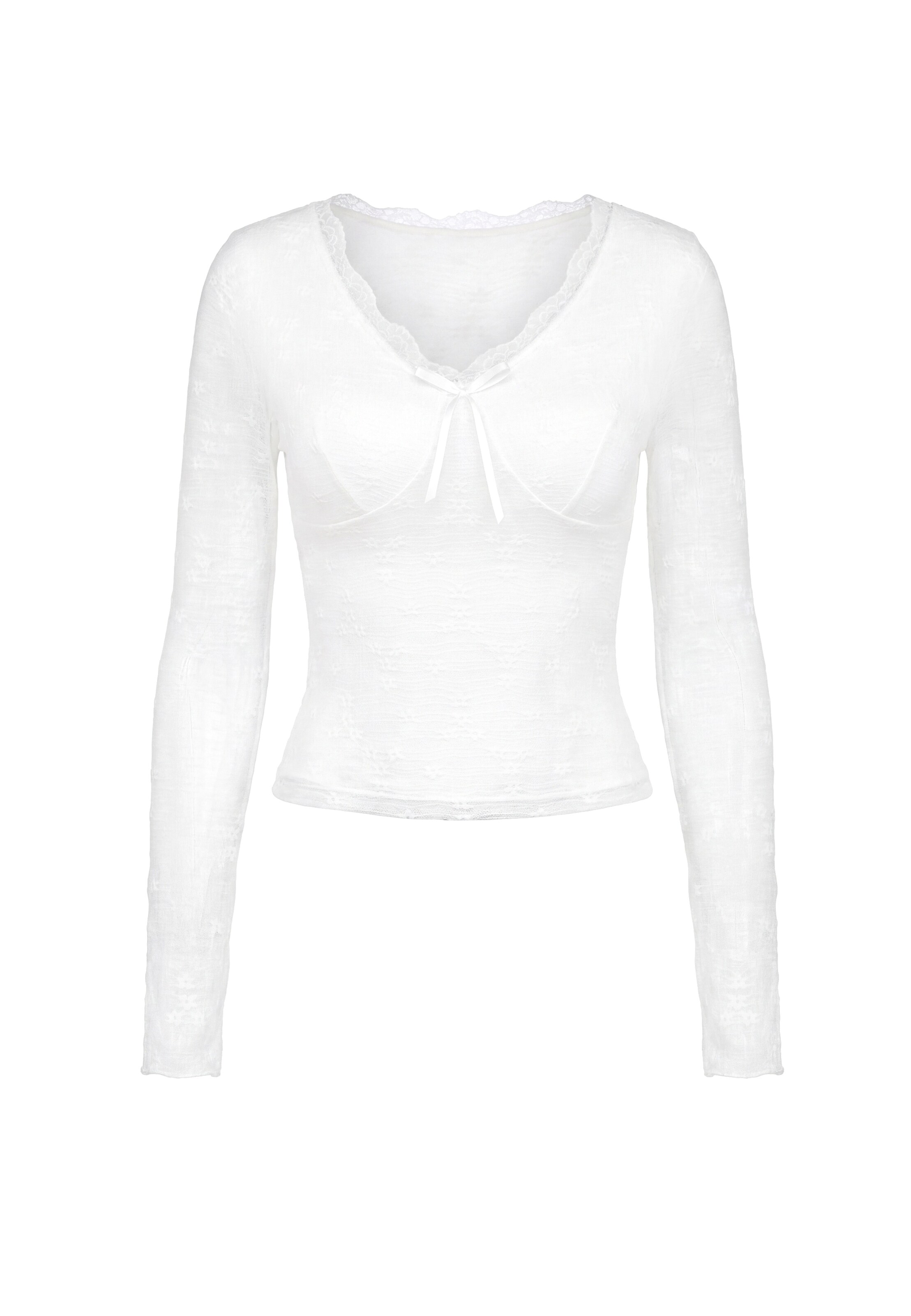 IZIA Blouse in Wit: voorkant