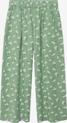 Wide Leg Pantalon à pince MANGO en vert : devant