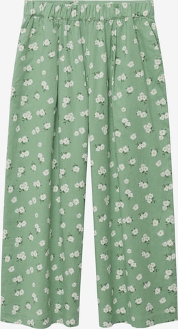 MANGO Pleat-Front Pants in Green: front