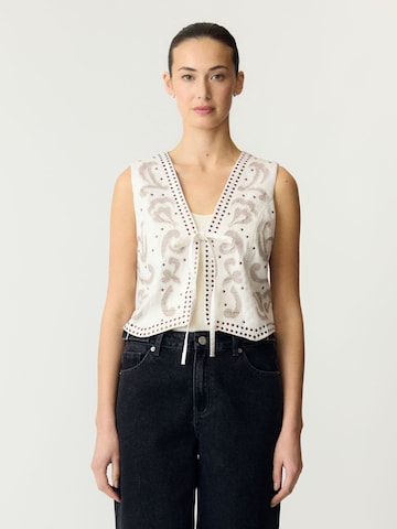 YAS - Chaleco en blanco: frente