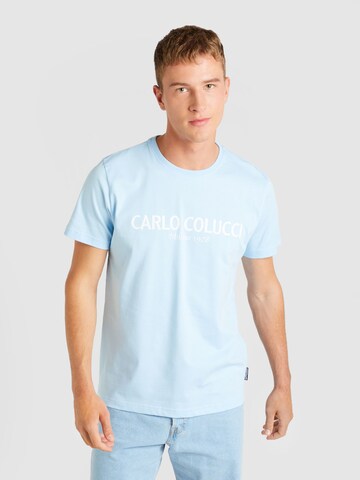 T-Shirt 'Di Comun' Carlo Colucci en bleu : devant