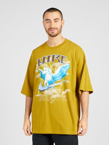 T-Shirt Nike Sportswear en jaune : devant