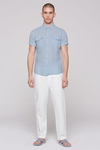 CMPD Slim fit Button Up Shirt in Blue
