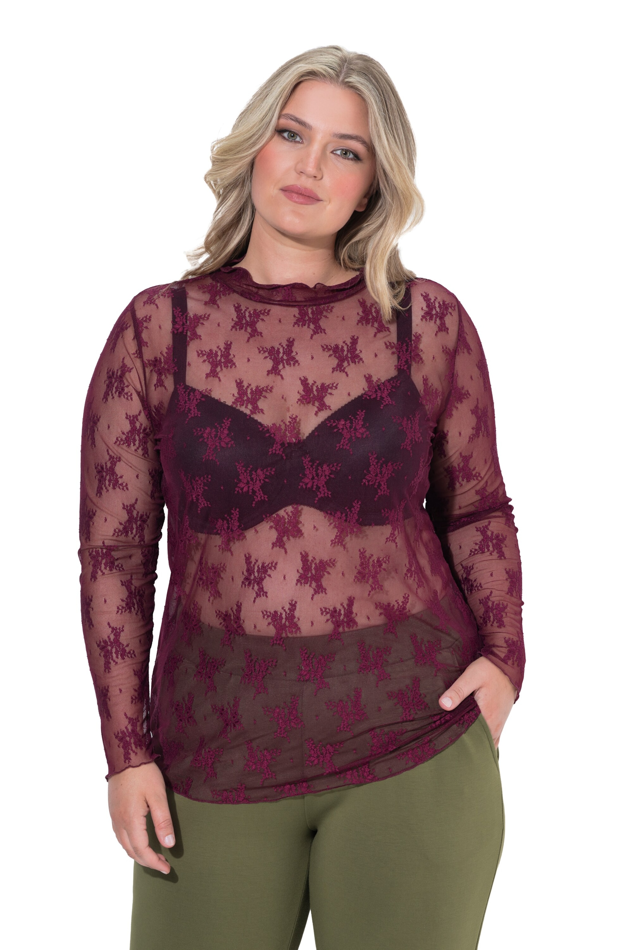 MIAMODA Shirt in Rood: voorkant