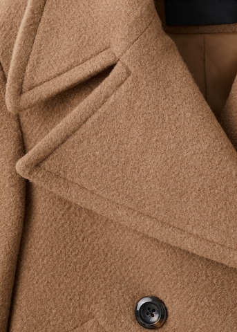 MANGO Between-Seasons Coat 'Font' in Brown